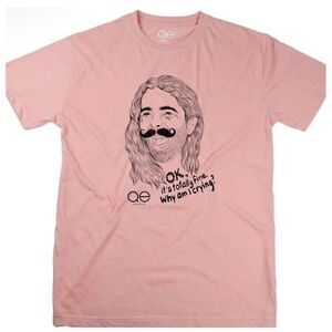 Queer Eye T-Shirt Tee "Ok, It's Totally Fine" Crying Unisex Pink Large‎ LGBT NWT